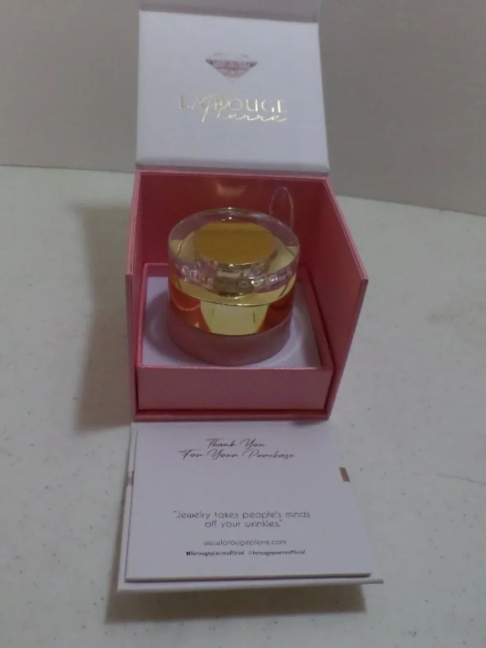 L A Rouge Pierre  Collection – Firming mask, Radiance Serum, Hydrating Cream Pee